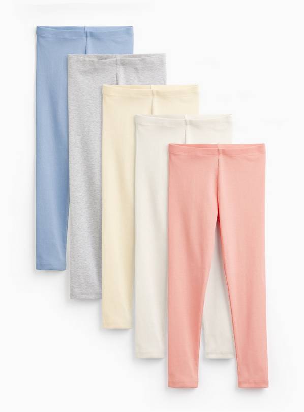 Multicoloured Leggings 5 Pack 10 years